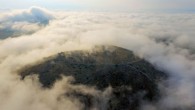 The city’s acropolis is barely visible during a cloudy day on the Thessalian plains. Image credit: Swedish Institute at Athens / Ephorate of Antiquities of Karditsa / Hellenic Ministry of Culture and Sports.