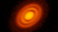 ALMA image of the protoplanetary disk surrounding the young star HD 163296 as seen in dust. New observations suggested that two planets are in orbit around the star. These planets, which are not yet fully formed, revealed themselves by the dual imprint they left in both the dust and the gas portions of the star’s protoplanetary disk. Image credit: ALMA / ESO / NAOJ / NRAO / AUI / NSF / A. Isella / B. Saxton.