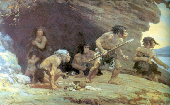 According to Karen Hardy et al, earliest Europeans did not use fire. Image credit: Charles Robert Knight.