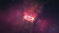 This is an artist impression of the whirlwind being lifted up from the protoplanetary disk around the 100,000-year-old protostar TMC1A. Image credit: Per Bjerkeli / David Lamm / BOID.