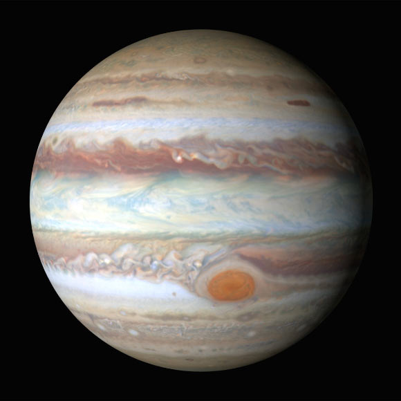 Hubble’s view of Jupiter. Image credit: NASA.
