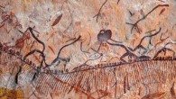 Aboriginal rock art from western Arnhem Land depicts style known as Northern Running Figures. Image credit: Tristen Jones.