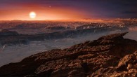 Light and color would look different on a planet orbiting a tiny red star, like this artist’s impression of Proxima b. The Earth-sized planet in the habitable zone is the nearest exoplanet to our Sun. Image credit: ESO / M. Kornmesser.