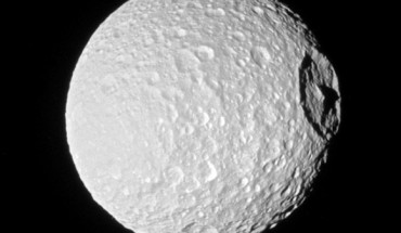 NASA’s Cassini spacecraft obtained this image of Mimas on Oct. 22, 2016. Image credit: NASA / JPL-Caltech / Space Science Institute.