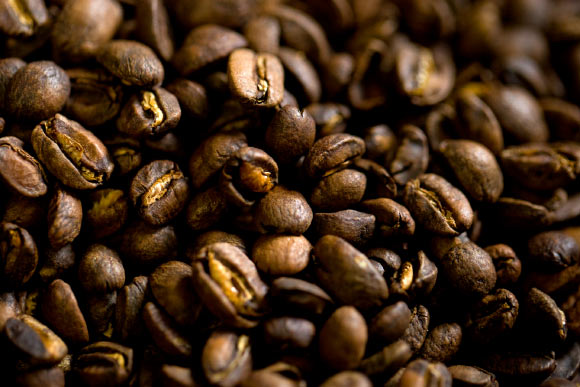 Roasted beans of Arabica coffee (Coffea arabica). Image credit: University of California, Davis.