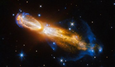 This Hubble image shows the Calabash Nebula, which lies in the constellation of Puppis, about 5,000 light-years away. Image credit: NASA / ESA / Hubble / Judy Schmidt, www.geckzilla.com.