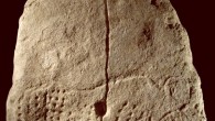 Limestone block engraved with an aurochs. Image credit: P. Jugie, Musée National de Préhistoire Collections.