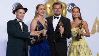 Mark Rylance, Brie Larson, Leonardo Dicaprio, Alicia Vikander at the 88th Oscars. Image credit: ABC Television Group / CC BY-ND 2.0.