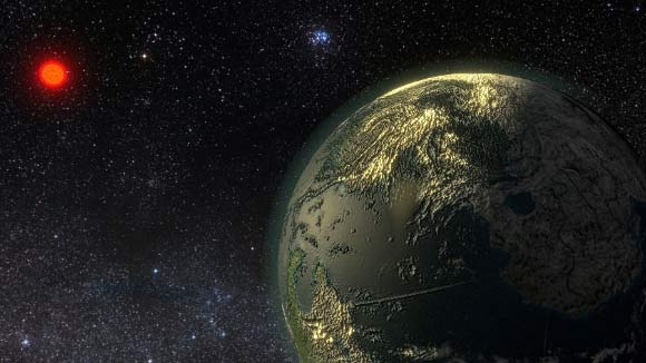 Artist’s concept of the super-Earth exoplanet GJ 411b. Image credit: Ricardo Ramirez.