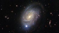 This VLT image shows the spiral galaxy NGC 4981. The bright star visible in the image is a foreground star. Image credit: ESO / Josh Barrington.