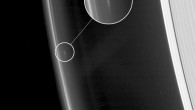 This image of the object F16QA was obtained using Cassini’s narrow-angle camera on Feb. 5, 2017, at a distance of 610,000 miles (982,000 km) from the F ring. Image credit: NASA / JPL-Caltech / Space Science Institute.