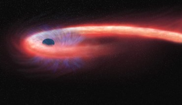 This artist’s illustration depicts what astronomers call a tidal disruption event. Image credit: NASA / CXC / M. Weiss.