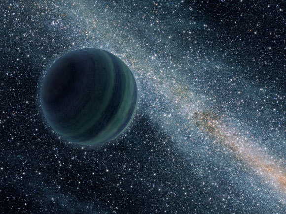 An artist’s conception of a free-floating planet-like object. Image credit: NASA / JPL.