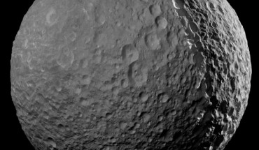 This mosaic image taken by the Cassini spacecraft is one of the highest resolution views ever obtained of Mimas. Image credit: NASA / JPL-Caltech / Space Science Institute.