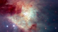 This composite image of the Kleinmann-Low Nebula is composed of several pointings of the NASA/ESA Hubble Space Telescope in optical and near-infrared light. The revealed stars are shown with a bright red color in the image. Image credit: NASA / ESA / Hubble.
