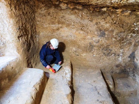 An underground chamber near the city of Beit Shemesh, Israel. Image credit: Assaf Peretz / Israel Antiquities Authority.