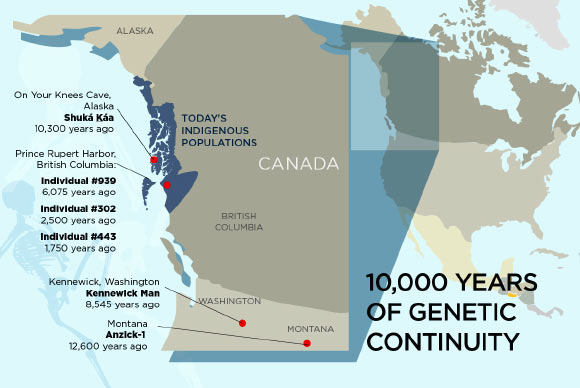 A study by John Lindo et al reveals 10,000 years of genetic continuity in northwest North America. Image credit: Julie McMahon.