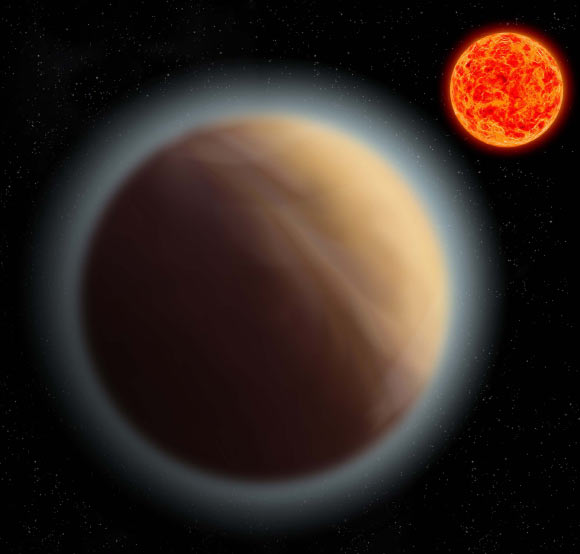 Artist’s impression of the super-Earth GJ 1132b. Image credit: MPIA.