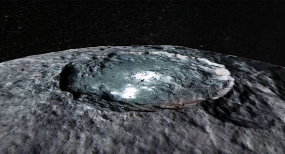 Occator crater on Ceres. Image credit: NASA / JPL-Caltech / UCLA / MPS / DLR / IDA.