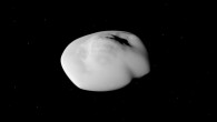 This image of Atlas was taken by Cassini’s narrow-angle camera during a close flyby on April 12, 2017. Image credit: NASA / JPL-Caltech / Space Science Institute.