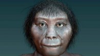 According to Argue et al, Homo floresiensis is a long-surviving relict of an early hominin lineage and an unknown migration out of Africa, and not a recent derivative of either Homo erectus or Homo sapiens. This image is an artist’s impression of Homo floresiensis. Image credit: Katrina Kenny.