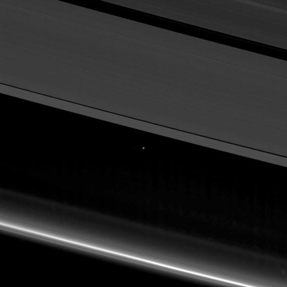 Cassini captured this view of Earth and the Moon on April 12. Image credit: NASA / JPL-Caltech / Space Science Institute.