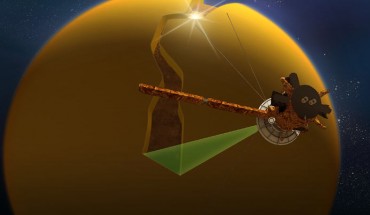 During the flyby, Cassini attempted to study the elevations of Titan’s smaller methane lakes. Image credit: NASA / JPL-Caltech.