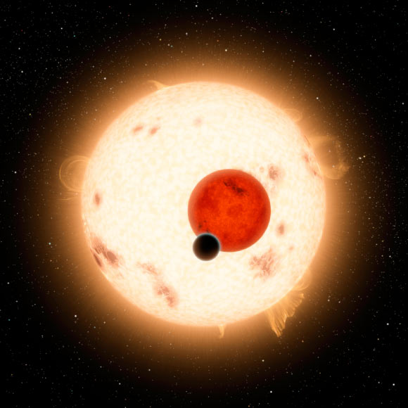 According Lehmer et al, moons around migrant hot Jupiters could hold onto atmospheres for billions of years. Image credit: NASA / JPL-Caltech.