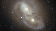 This Hubble image shows the unusual object LEDA 18516. Image credit: NASA / ESA / Hubble.