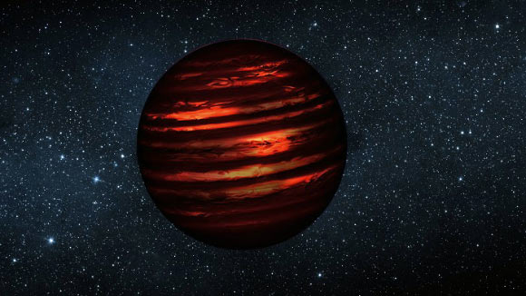 An artist’s conception of SIMP0136, a planetary-like member of the 200-million-year-old Carina-Near group. Image credit: NASA / JPL / Jonathan Gagne.