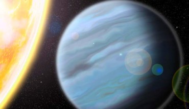 This is an artist’s rendering of the styrofoam-density exoplanet KELT-11b. Image credit: Walter Robinson, Lehigh University.