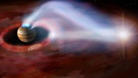 Artist’s impression of the Jovian aurora. Image credit: JAXA.