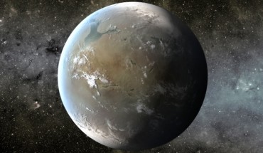 This artist’s concept depicts a super-Earth-size exoplanet. Image credit: NASA Ames / JPL-Caltech / T. Pyle.