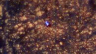 The exaggerated color makes Curiosity appear bluer than it really looks. Image credit: NASA / JPL-Caltech / University of Arizona.