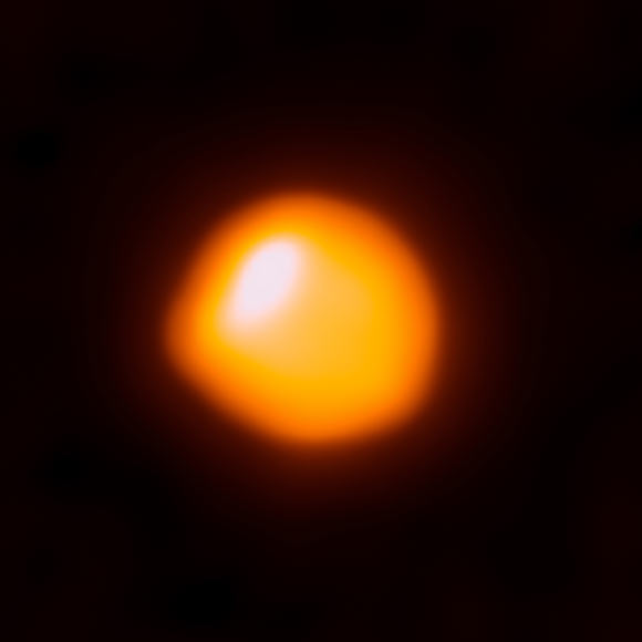 This image, taken by ALMA in 2017, shows the supergiant star Betelgeuse. Image credit: ALMA / ESO / NAOJ / NRAO / E. O’Gorman / P. Kervella.