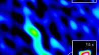 The protostar FIR 3 with outflow that may have triggered the formation of the younger protostar FIR 4. Pullouts are individual VLA images of each protostar. Image credit: Osorio et al / NRAO / AUI / NSF.