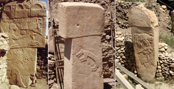 Göbekli Tepe pillars. Image credit: Klaus Schmidt, Göbekli Tepe Archive, German Archaeological Institute / Alex Wang / Klaus-Peter Simon / CC BY-SA 3.0.