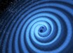 Gravitational waves observed by Laser Interferometer Gravitational-Wave Observatory (LIGO) twin detectors were produced during the final fraction of a second of the merger of two black holes to produce a single, more massive spinning black hole. Image credit: T. Pyle / LIGO.