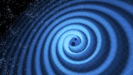 Gravitational waves observed by Laser Interferometer Gravitational-Wave Observatory (LIGO) twin detectors were produced during the final fraction of a second of the merger of two black holes to produce a single, more massive spinning black hole. Image credit: T. Pyle / LIGO.