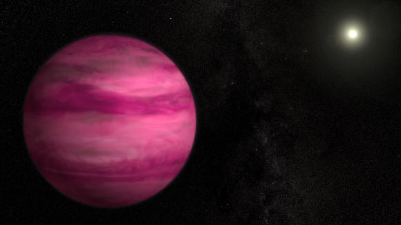 An artist’s rendering of a super-Jupiter exoplanet. Image credit: NASA’s Goddard Space Flight Center / S. Wiessinger.