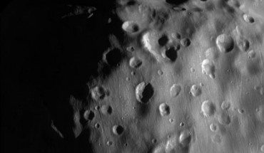 This image of Saturn’s moon Epimetheus was taken with Cassini’s narrow-angle camera on February 21, 2017, using a spectral filter which preferentially admits wavelengths of near-infrared light centered at 939 nm. Image credit: NASA / JPL-Caltech / Space Science Institute.