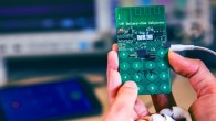 The battery-free phone can sense speech, actuate the earphones, and switch between uplink and downlink communications, all in real time. It is powered by either ambient radio signals or light. Image credit: Mark Stone, University of Washington.