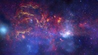 NASA’s Spitzer Space Telescope, Chandra X-ray Observatory, and the NASA/ESA Hubble Space Telescope produced this composite image of the central region of our Milky Way Galaxy. Note that the center of the Galaxy is located within the bright white region to the right of and just below the middle of the image. Image credit: NASA / JPL-Caltech / ESA / CXC / STScI.