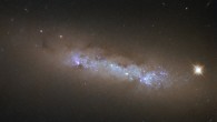 This image, taken with the Wide Field Camera 3 on board Hubble, shows the small irregular/spiral galaxy NGC 4248. Image credit: NASA / ESA / Hubble.