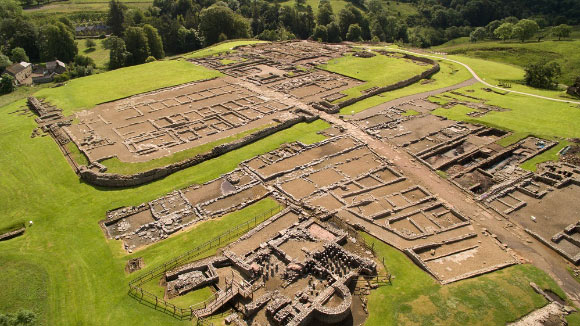Vindolanda was a Roman auxiliary fort just south of Hadrian’s Wall. The fort was founded in 85 CE by Belgian auxiliary soldiers and was inhabited in various forms and layouts until well after 410 CE. It was garrisoned at different times by several units, most importantly the First Cohort of Tungrians and the Third and Ninth Cohorts of Batavians. Image credit: Vindolanda Trust.