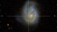 SDSS DR14 image of the massive spiral galaxy NGC 3191; the cross-hairs mark the position of SN 2017egm. Image credit: SDSS.
