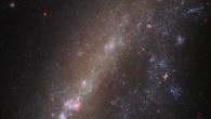 This image from the NASA/ESA Hubble Space Telescope shows the dwarf spiral galaxy IC 1727. Image credit: NASA / ESA / Hubble.