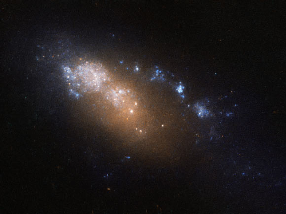 This new image from Hubble shows the dwarf galaxy NGC 178. Image credit: NASA / ESA / Hubble.