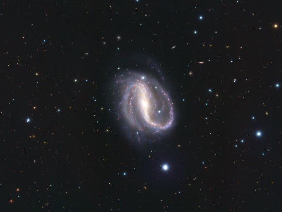 This image from the Subaru Telescope shows the barred spiral galaxy NGC 7479. Image credit: Ichi Tanaka / National Astronomical Observatory of Japan.