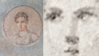 An iron element map (right) made with new X-ray technology reveals the underlying craftsmanship hidden beneath a damaged portrait of a Roman woman (left). Image credit: Roberto Alberti.
